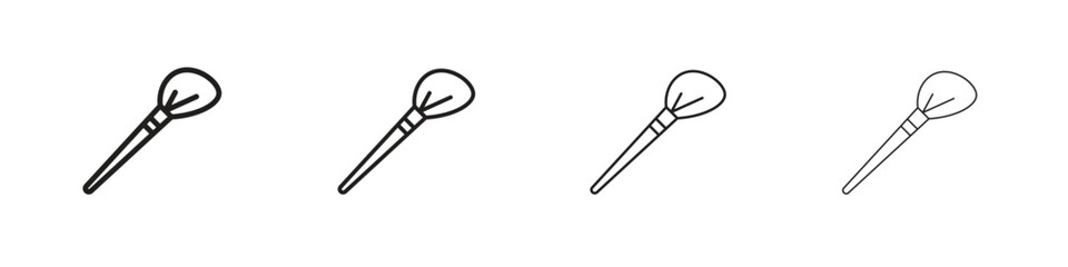 Makeup brush icon outline vector pack. Best for web, mobile, ui