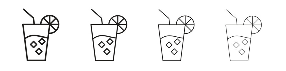 Lemonade icon outline vector pack. Best for web, mobile, ui