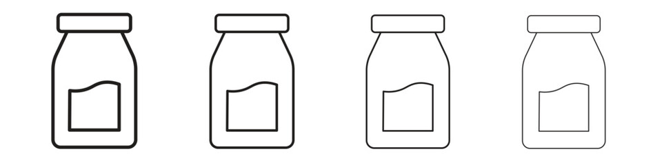 Jam icon outline vector pack. Best for web, mobile, ui