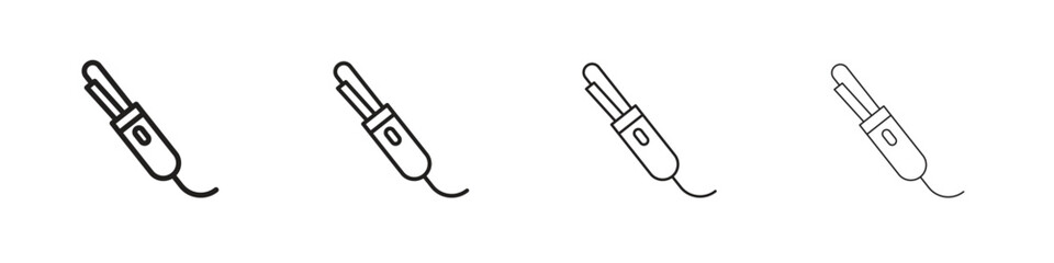 Hair curler icon outline vector pack. Best for web, mobile, ui