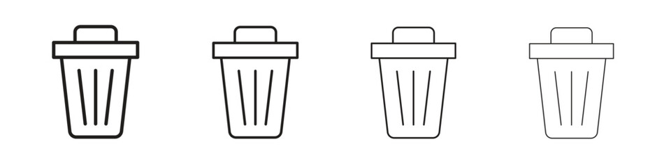 Delete icon outline vector pack. Best for web, mobile, ui