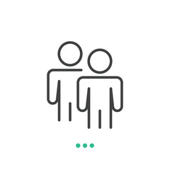 Patnership icon. Thin line icon vector