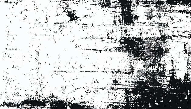 Abstract grunge black and white distressed texture background. Grunge overlay background. Monochrome Texture.