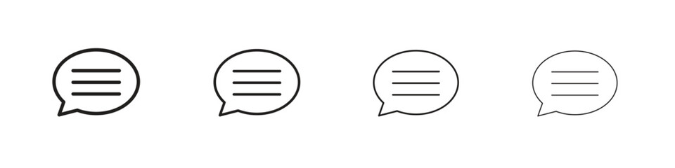 Comment icon outline vector pack. Best for web, mobile, ui