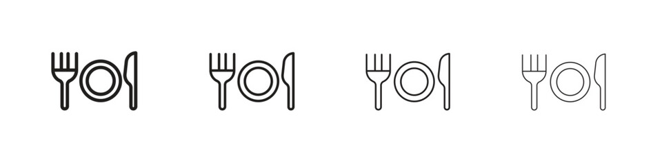 Canteen icon outline vector pack. Best for web, mobile, ui