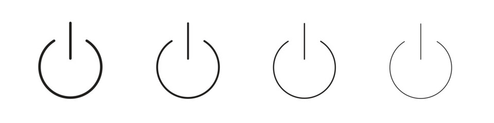 Button on off icon outline vector pack. Best for web, mobile, ui