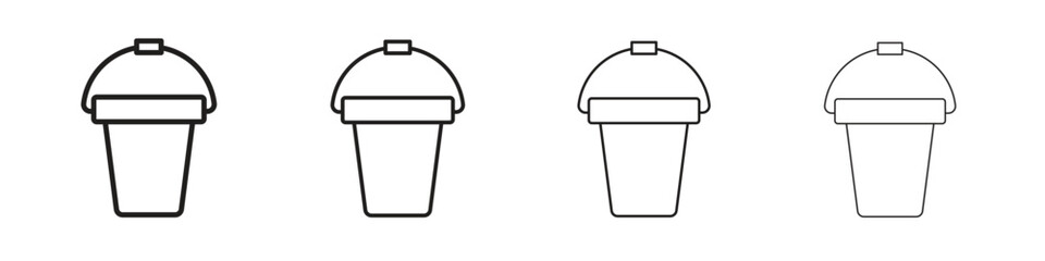 Bucket icon sign symbol and flat style for app, web and digital design.