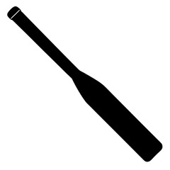 Minimalist Baseball Bat Silhouette Icon