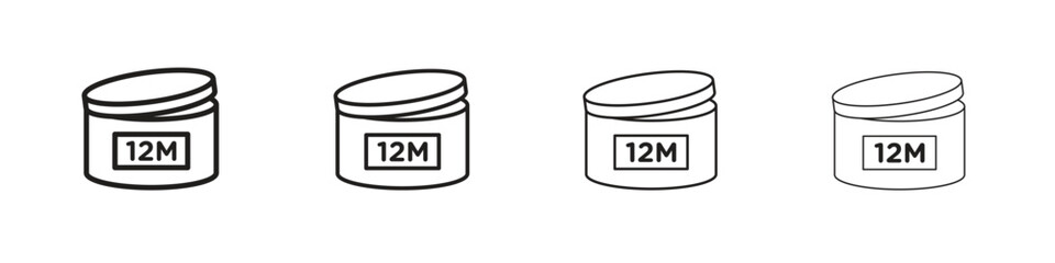 12M icon outline vector pack. Best for web, mobile, ui