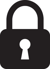 Lock Icon in trendy flat style isolated on transparent background. use for safety, privacy or Security system sign symbol