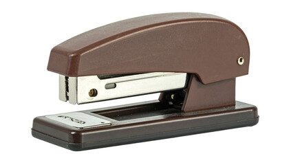 brown stapler isolated on transparent background