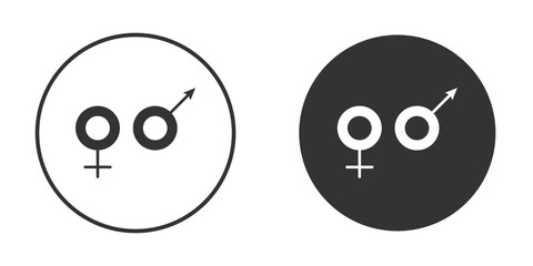 Unisex icon flat. Illustration isolated vector sign symbol