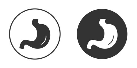 Stomach icon flat. Illustration isolated vector sign symbol