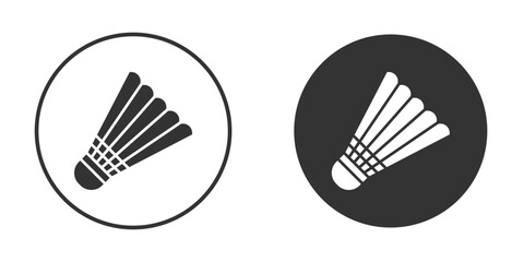 Shuttlecock icon flat. Illustration isolated vector sign symbol