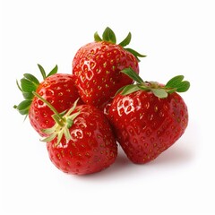 Fresh, plump strawberries clustered together