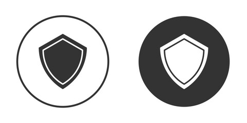 Shield icon flat. Illustration isolated vector sign symbol