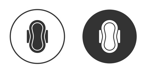 Sanitary pad icon flat. Illustration isolated vector sign symbol