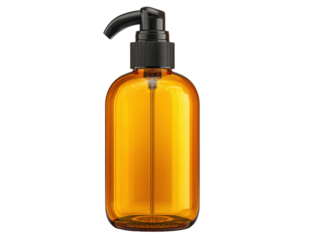 Dispensing natural oils home product image studio close-up. Isolated on transparent background, png.