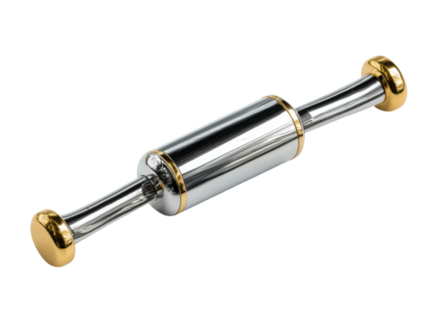 Unique designs with metal roller tool a craftsmanship workshop. Isolated on transparent background, png.