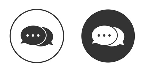 Message icon flat. Illustration isolated vector sign symbol