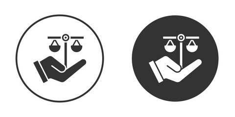 Law icon flat. Illustration isolated vector sign symbol