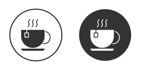 Hot tea icon flat. Illustration isolated vector sign symbol