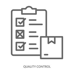 Quality Control Icon Line Style. Design Vector Illustration