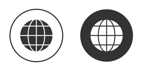 Globe icon flat. Illustration isolated vector sign symbol