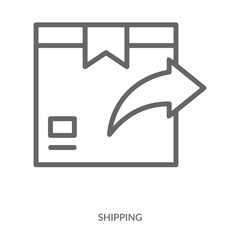 Shipping Icon Line Style. Design Vector Illustration