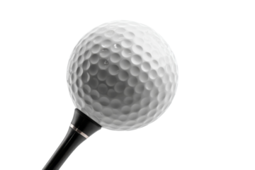 Golf swing action golf course sports photography outdoor close-up. Isolated on transparent background, png.