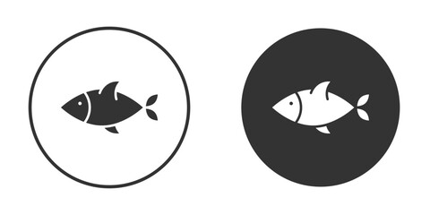 Fish icon flat. Illustration isolated vector sign symbol
