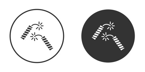 Firecracker icon flat. Illustration isolated vector sign symbol