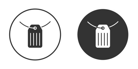 Dog tag icon flat. Illustration isolated vector sign symbol