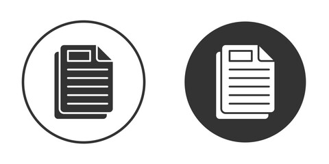 Documents icon flat. Illustration isolated vector sign symbol