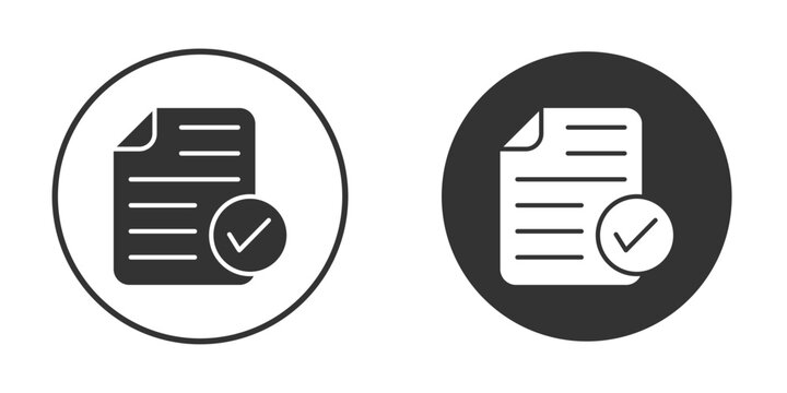 Document accepted icon flat. Illustration isolated vector sign symbol