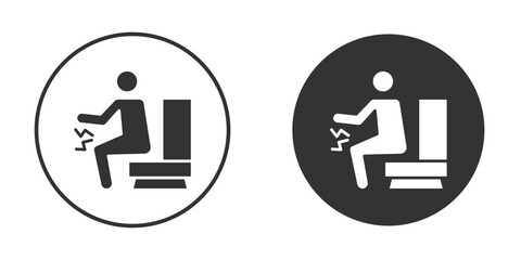 Diarrhea icon flat. Illustration isolated vector sign symbol
