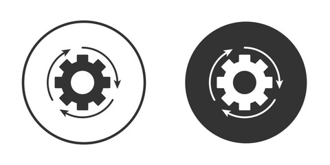 Continuous changes icon flat. Illustration isolated vector sign symbol