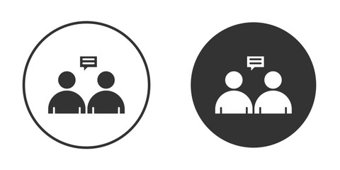 Consulting icon flat. Illustration isolated vector sign symbol