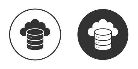 Cloud database icon flat. Illustration isolated vector sign symbol