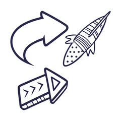 High-Quality Vector Arrows Set. Versatile Vector Arrows Set. 15 Modern and Simple Arrows Set. EPS 10 Vector Illustration.