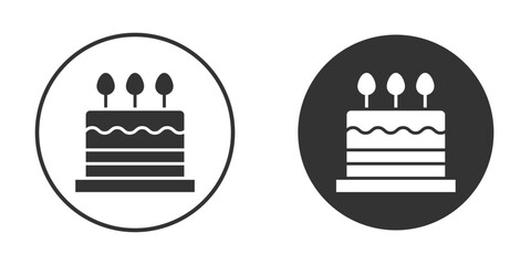 Cake icon flat. Illustration isolated vector sign symbol