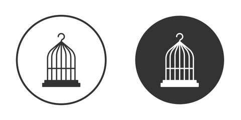 Bird cage icon flat. Illustration isolated vector sign symbol