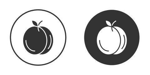 Apricot icon flat. Illustration isolated vector sign symbol