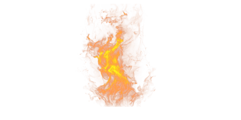 Fototapeten Feuer & Flamme A vivid display of burning flames set against a stark black background, showcasing intense heat and light  © synthetic