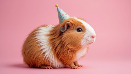 Cute Guinea Pig Wearing Party