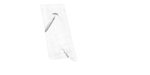 A gray shape with grainy texture on a black background occupying the left side of the frame mostly