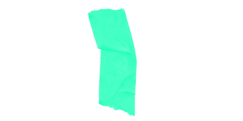 A light green rectangular shape is slightly tilted against a black background in a simple composition