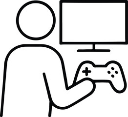 Gaming Aim or Target Eye Outline Icon