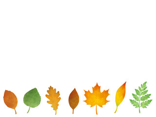 カラフルな葉っぱの背景　D-1