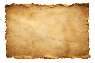 Fototapeta premium Isolated on transparent background, aged paper texture with a vintage and antique feel, perfect for backgrounds and design elements with a retro style